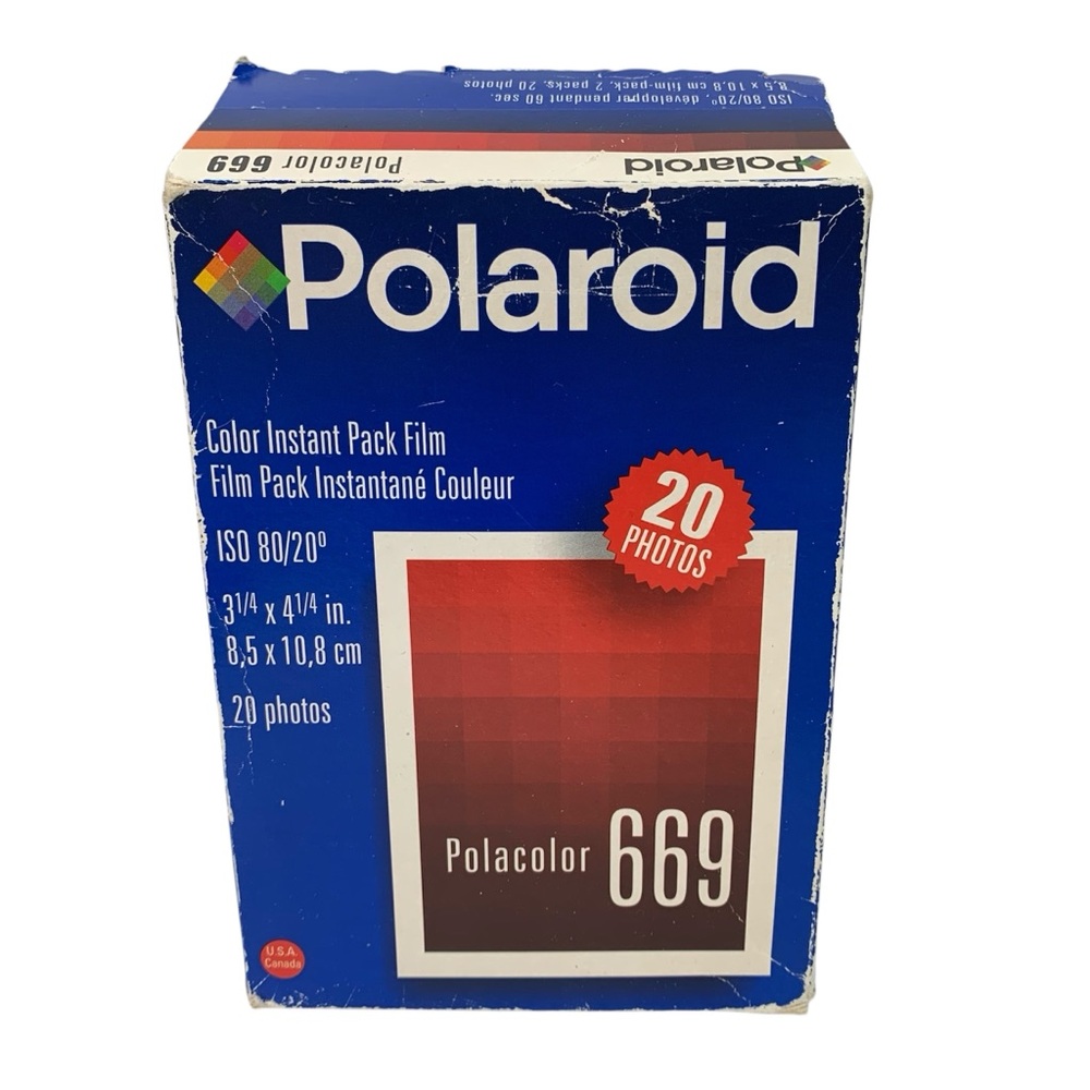 Polaroid Polacolor 669 Color Instant Pack Film 20 Photos Sealed Expired 9/01